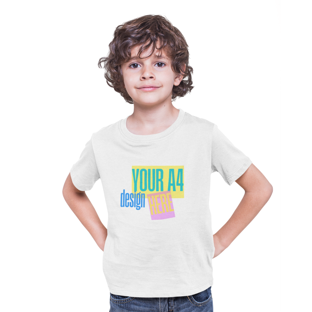 Custom Kids T-Shirts JS to JXXLJS WHITE